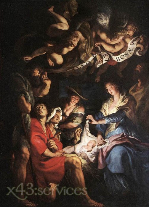 Peter Paul Rubens - Anbetung der Hirten - Adoration of the Shepherds 2 - zum Schließen ins Bild klicken